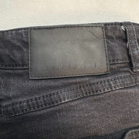 American Tall Lola Ultra High Rise Stretch Slim Skinny Jeans Black Size 25 x 32 - Picture 4 of 9